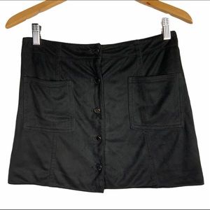 Forever 21 Black Mini Skirt Small Faux Suede Short